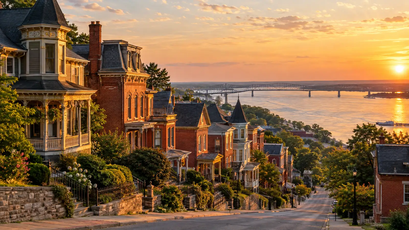 A neighborhood scene from Alton, IL