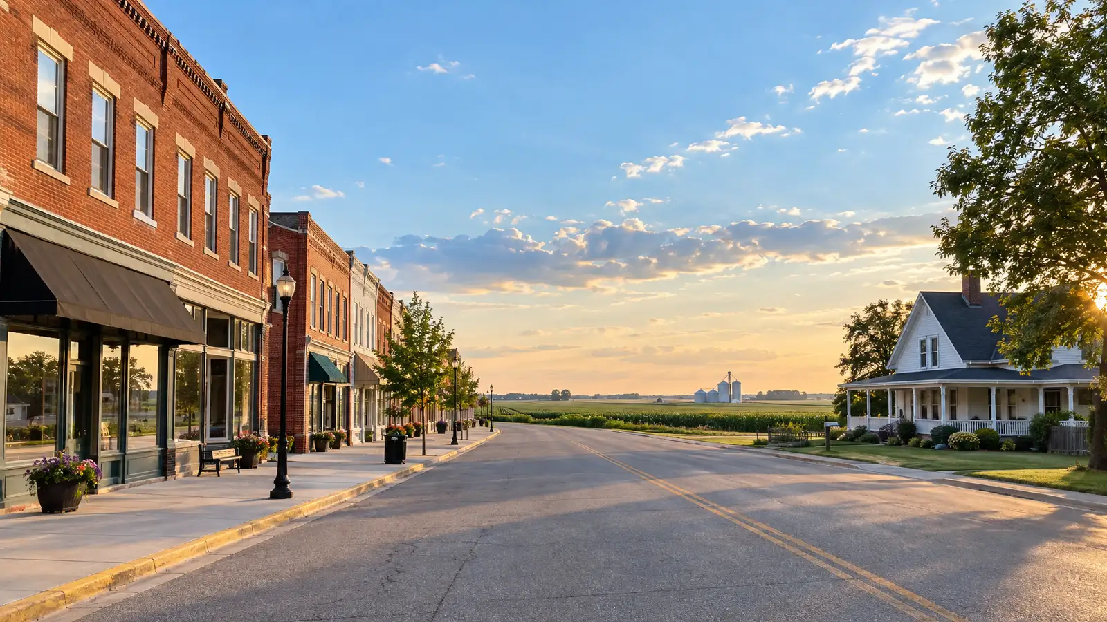 A neighborhood scene from Breese, IL