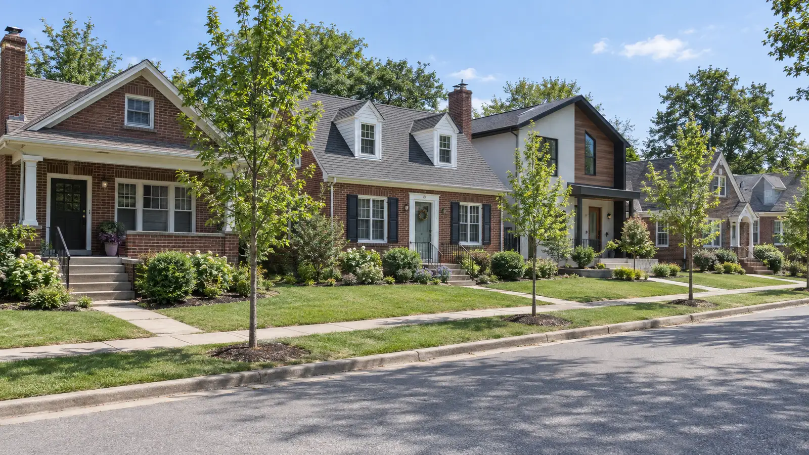 A neighborhood scene from Brentwood, MO
