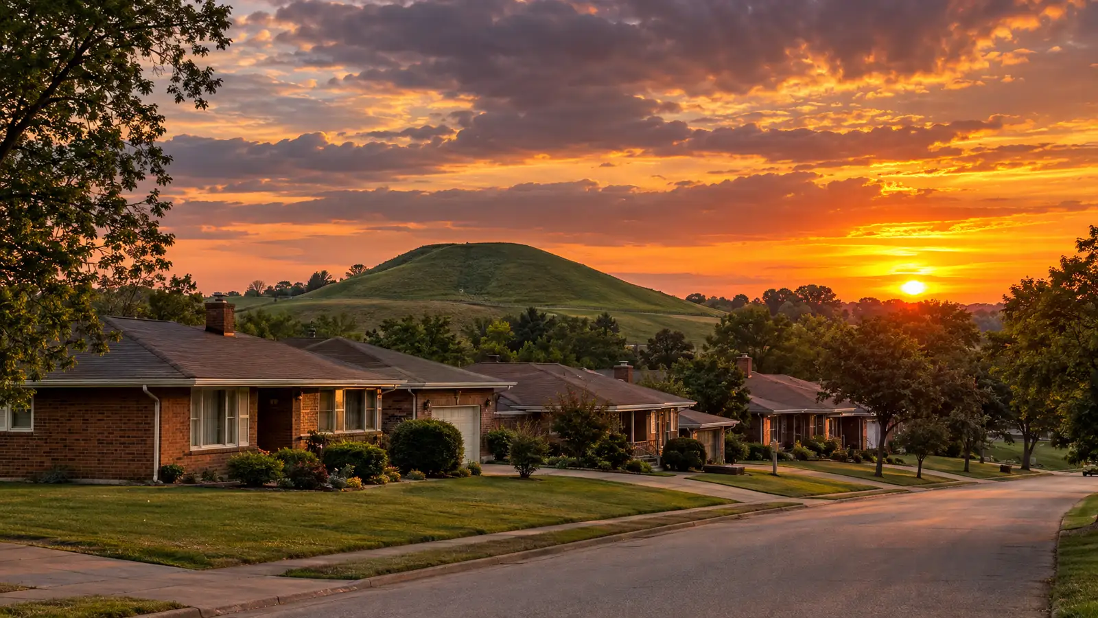 A neighborhood scene from Collinsville, IL