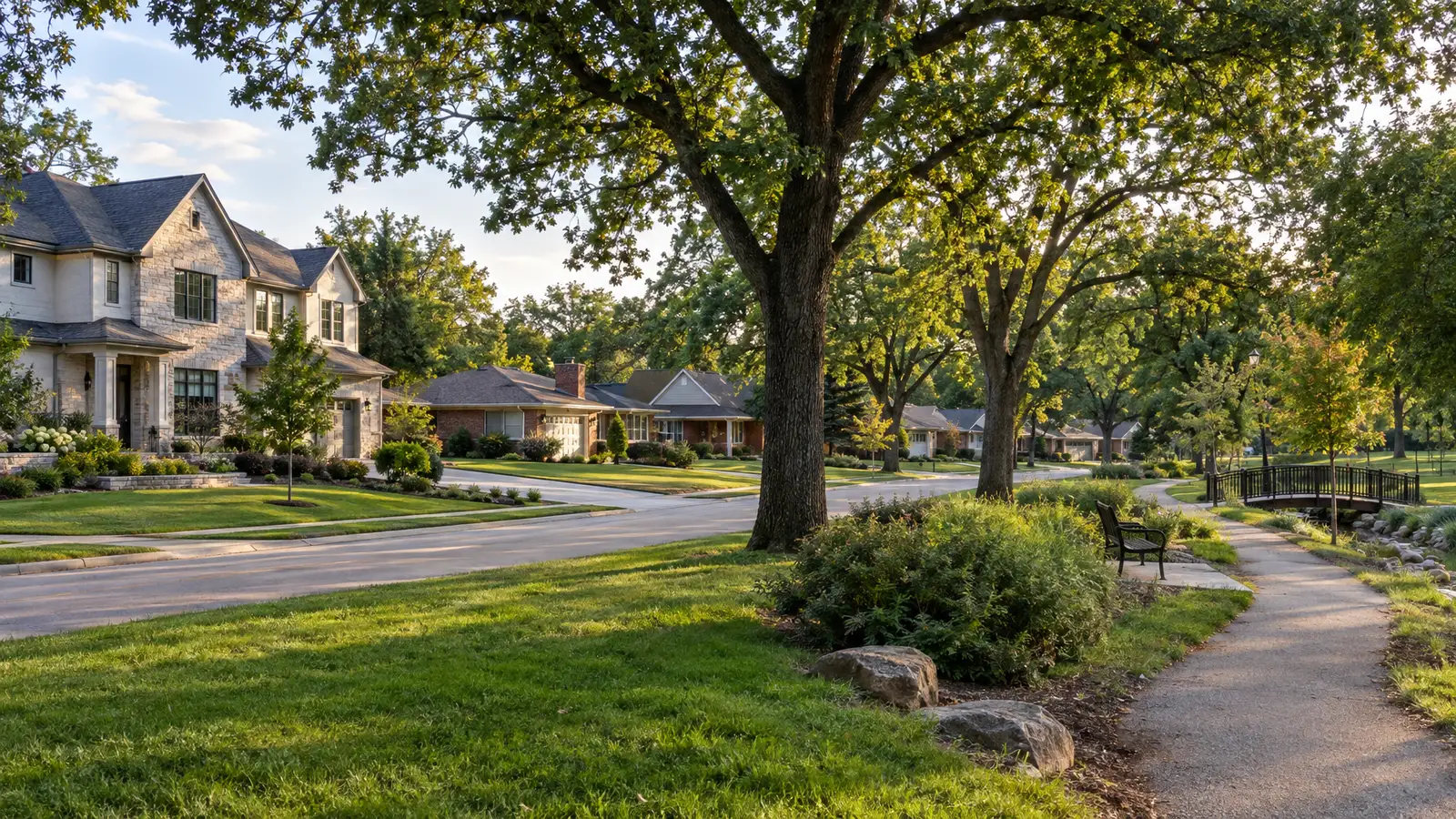 A neighborhood scene from Des Peres, MO