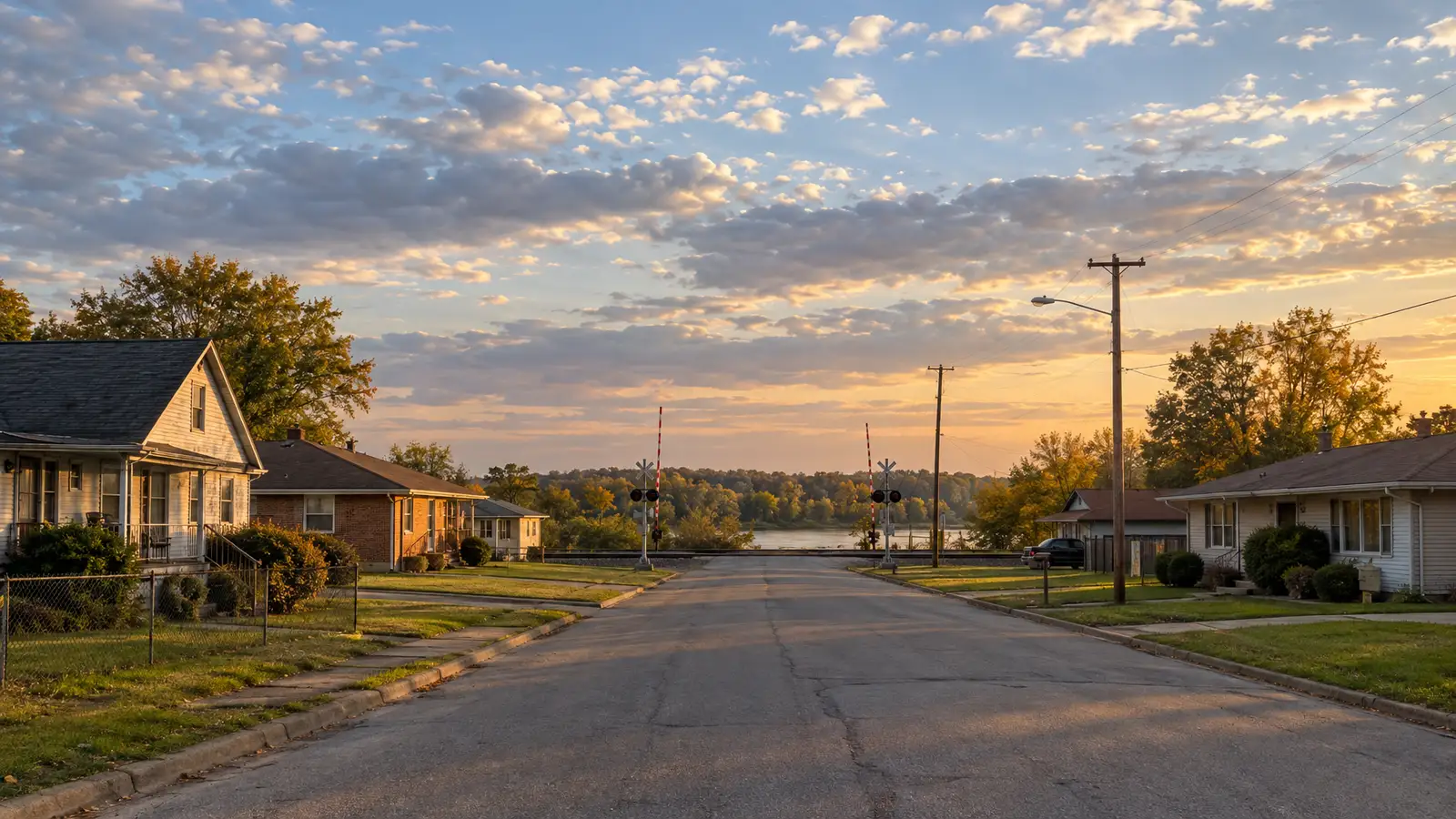 A neighborhood scene from Dupo, IL