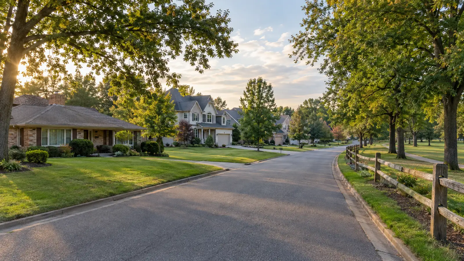 A neighborhood scene from Ellisville, MO