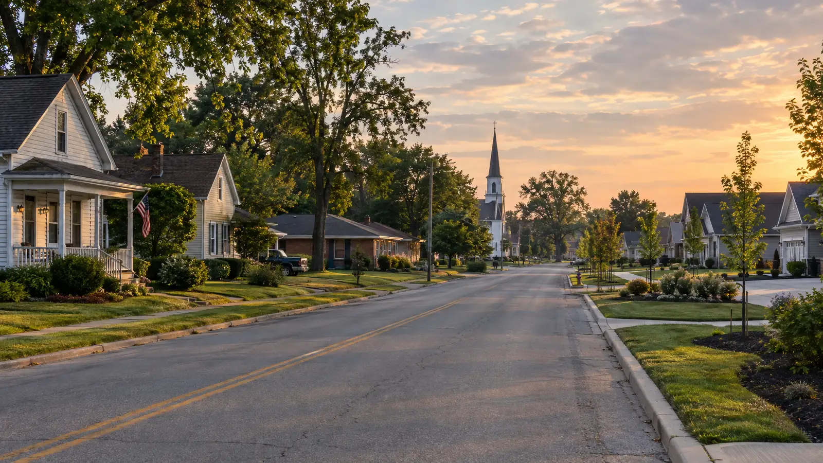 A neighborhood scene from Freeburg, IL