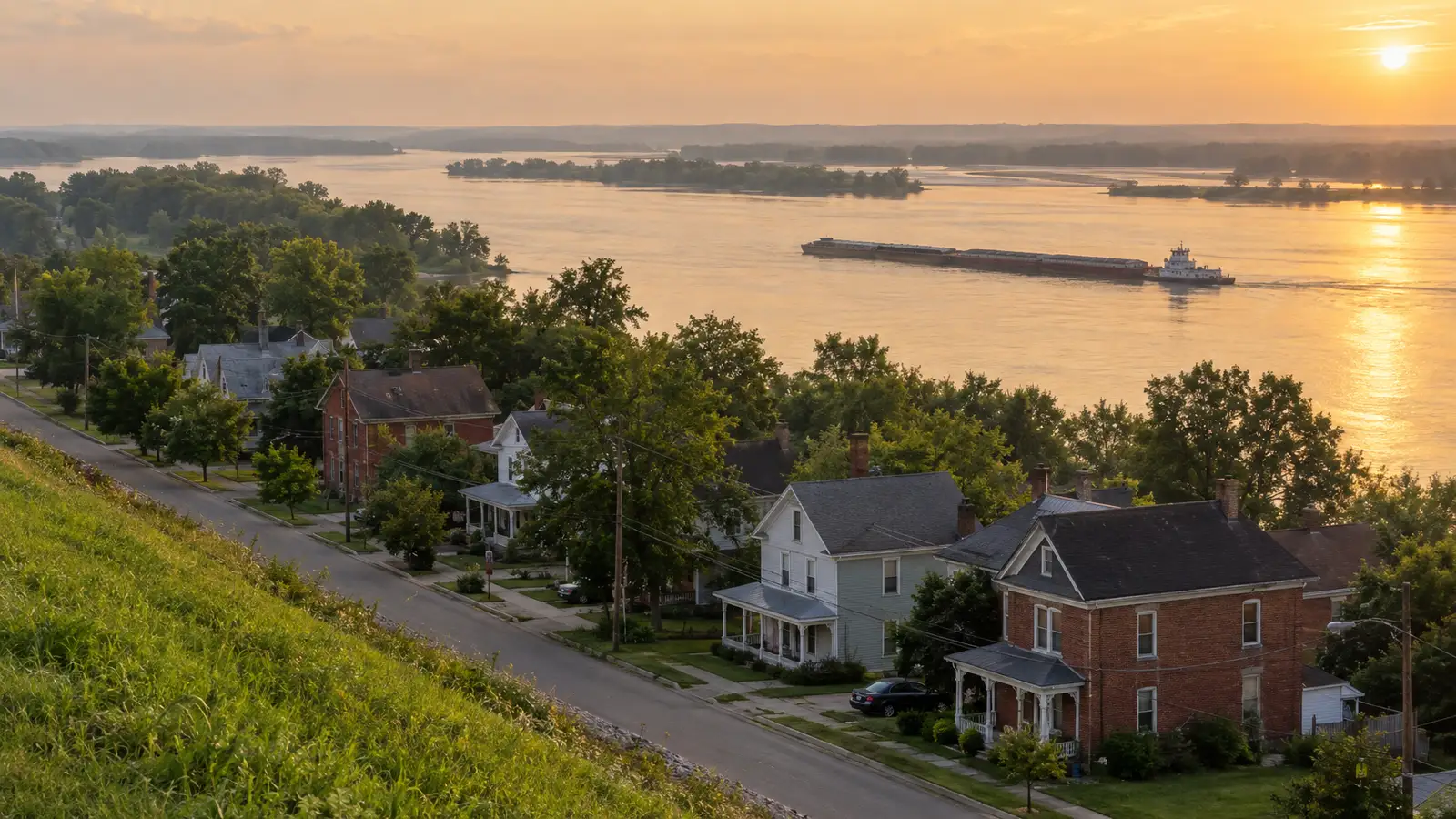 A neighborhood scene from Hartford, IL