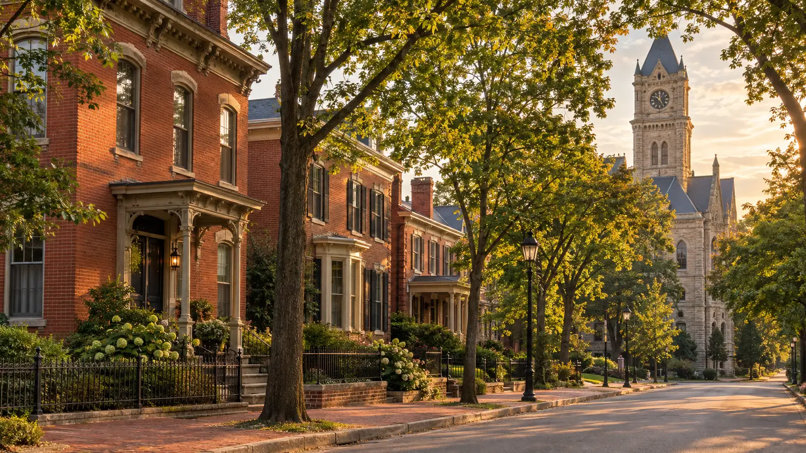 A neighborhood scene from Lebanon, IL