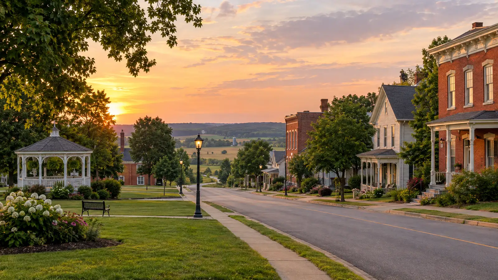A neighborhood scene from Millstadt, IL
