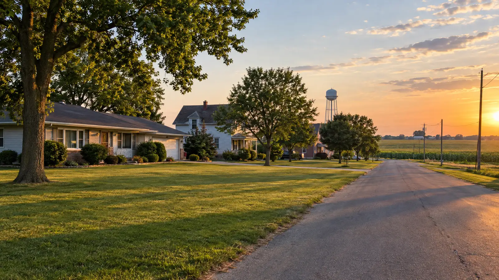 A neighborhood scene from New Baden, IL