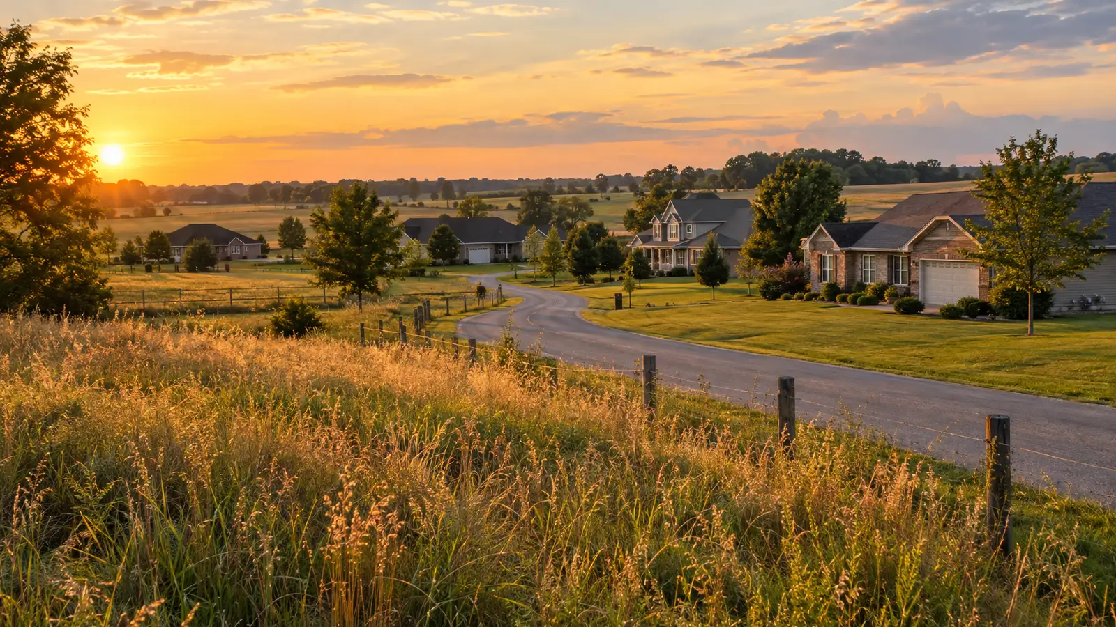 A neighborhood scene from Smithton, IL