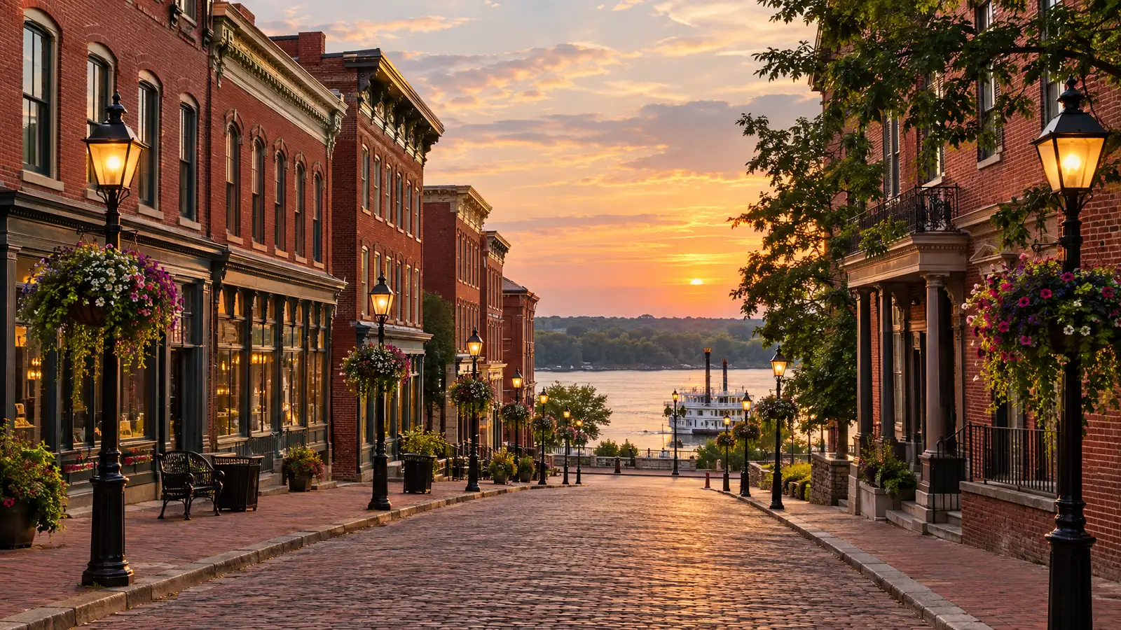 A neighborhood scene from St. Charles, MO
