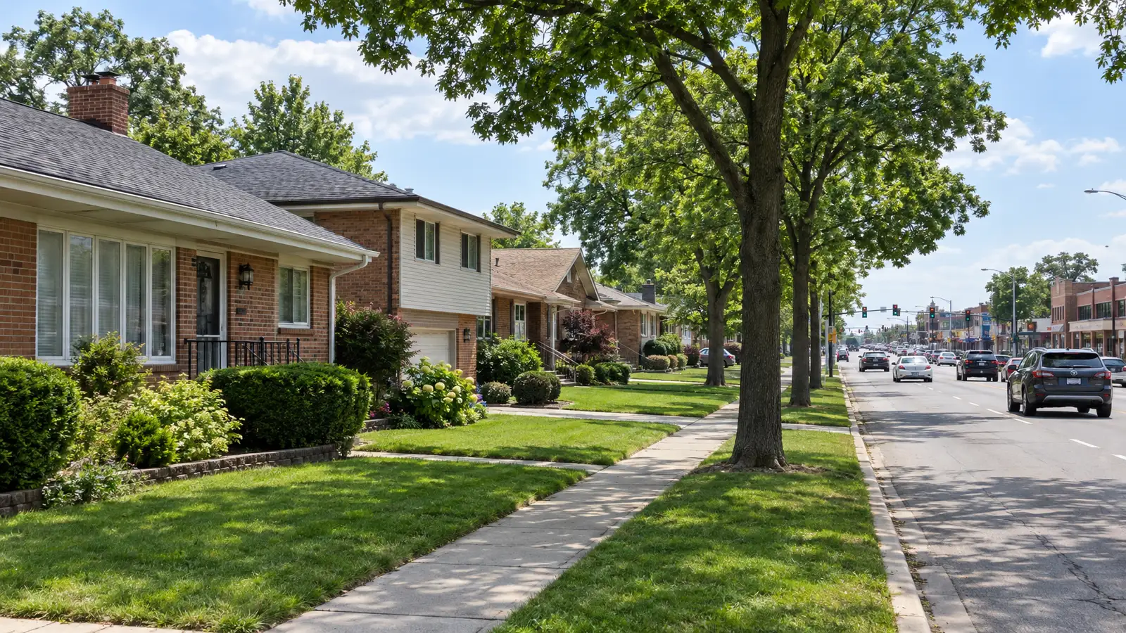 A neighborhood scene from Swansea, IL