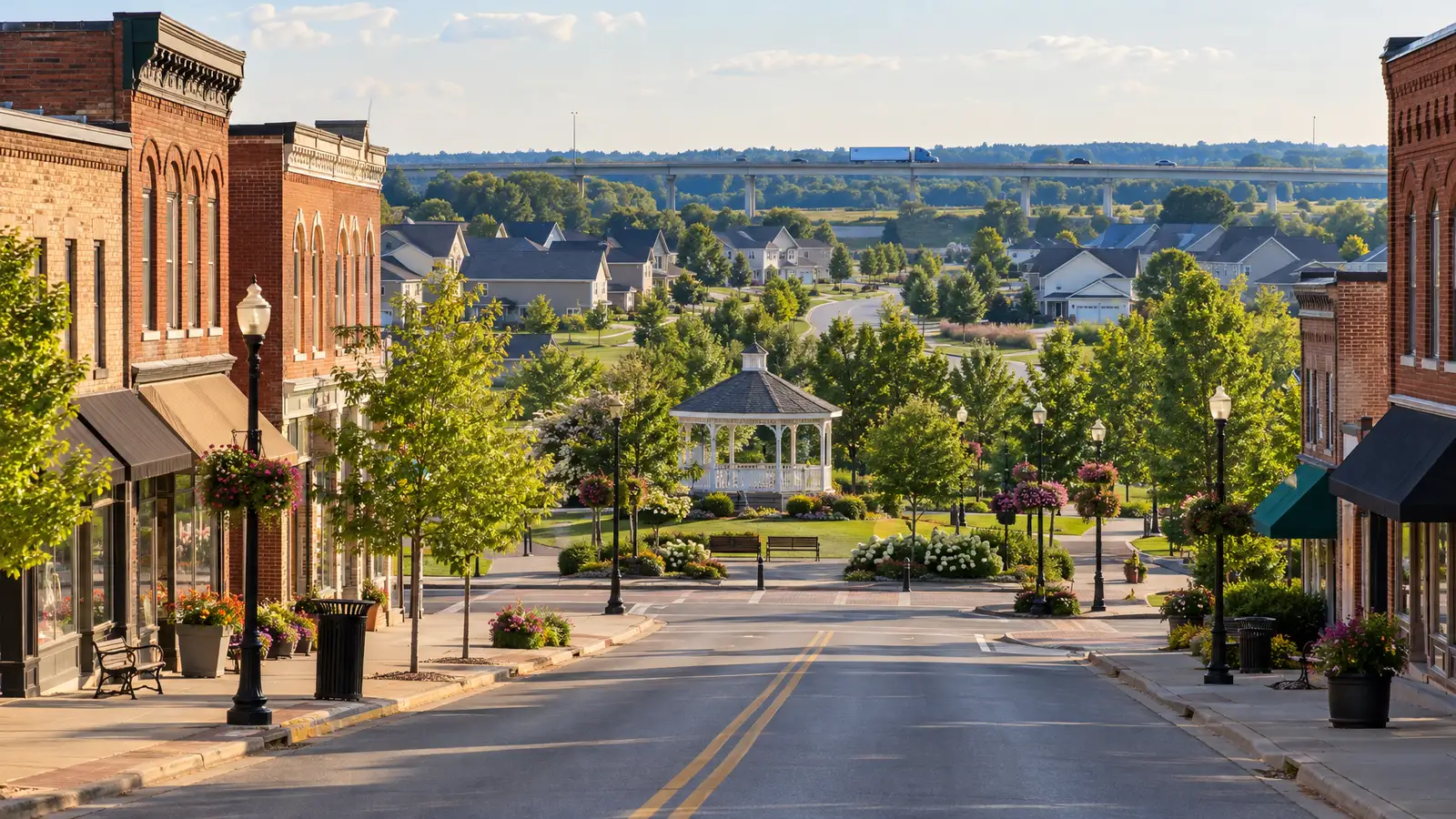 A neighborhood scene from Troy, IL