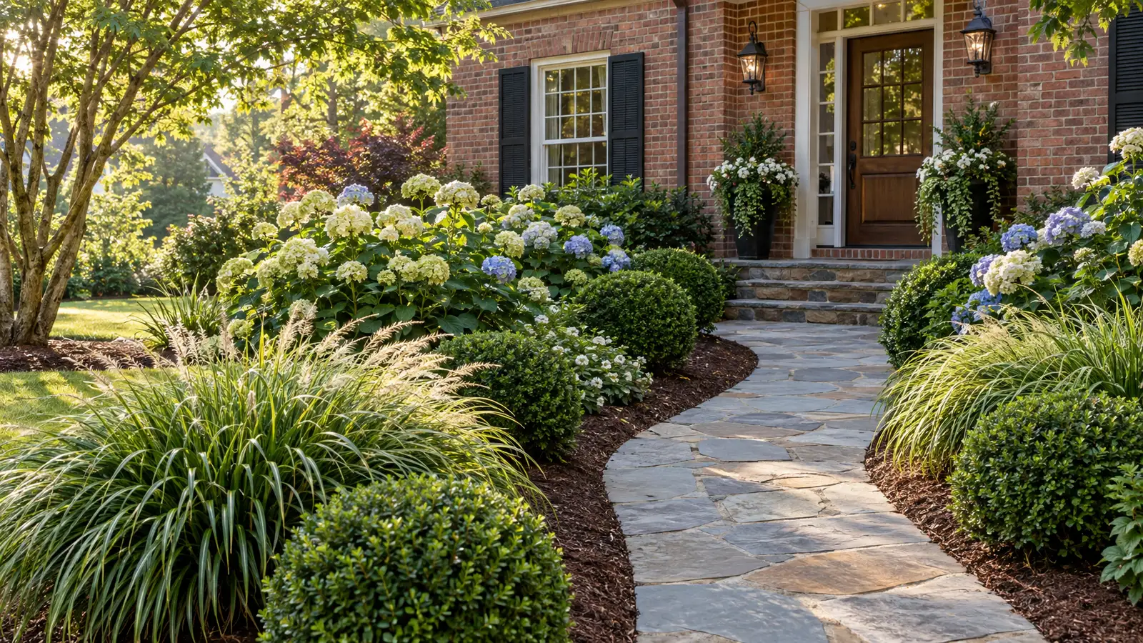 Lawn, Landscape and Trees